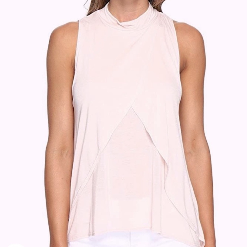 LAmade Pink Sleeveless Overlay Top